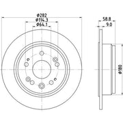 DON 2 x Solid Rear Brake Discs PCD14022