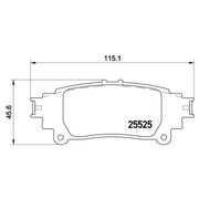 Brembo 4 x Rear Brake Pad Set P83132