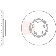 Apec 2 x Vented Front Brake Discs DSK2057