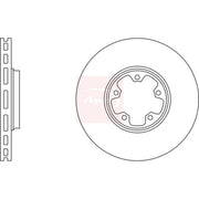 Apec 2 x Vented Front Brake Discs DSK2057