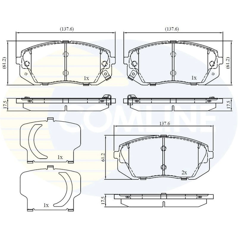 Comline 4 x Front Brake Pad Set CBP32529
