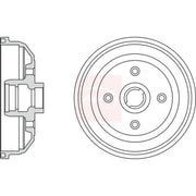 Apec Brake Drum Assembly Rear DRM9112