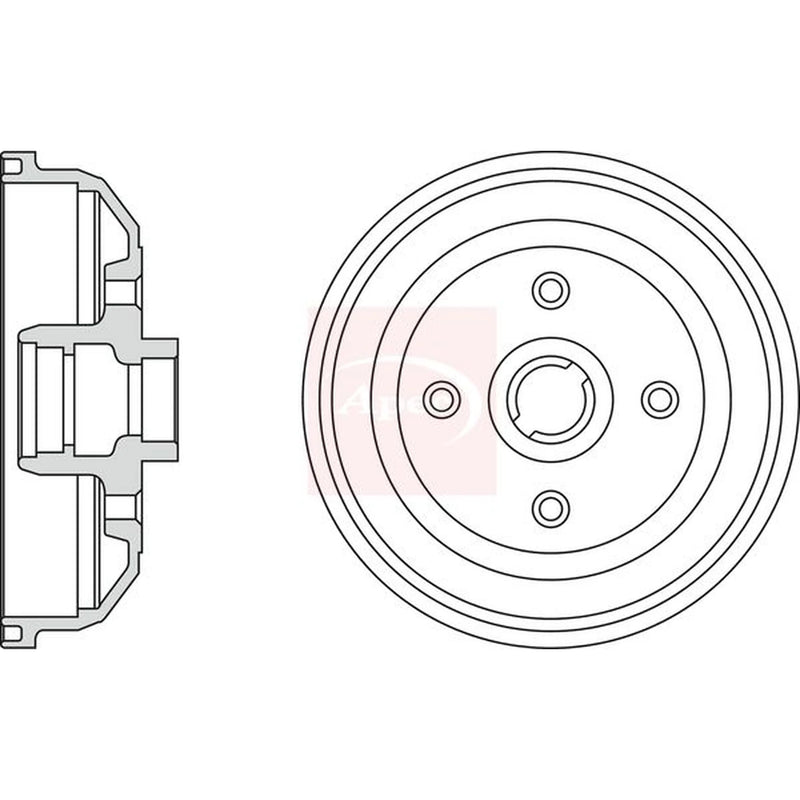 Apec Brake Drum Assembly Rear DRM9112