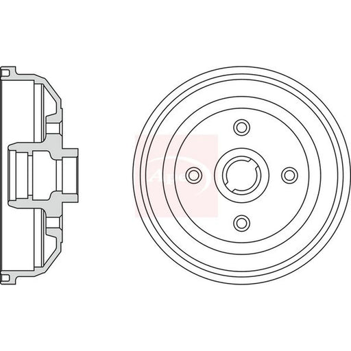 Apec Brake Drum Assembly Rear DRM9112