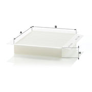 MANN-FILTER Cabin Air Filter (Pollen Filter) below CU 2338
