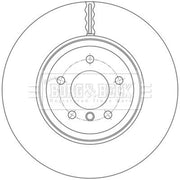 Borg & Beck 2 x Vented Rear Brake Discs BBD7000S