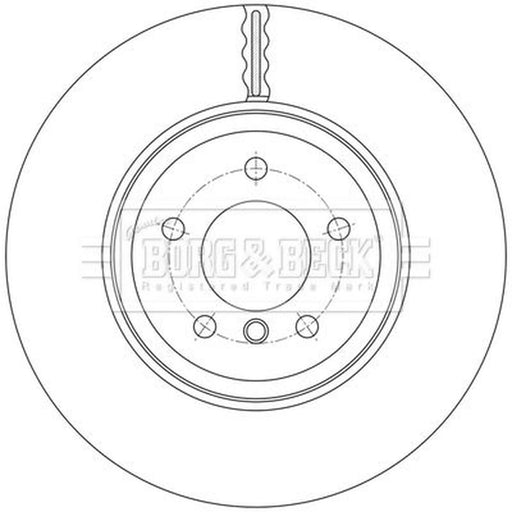 Borg & Beck 2 x Vented Rear Brake Discs BBD7000S