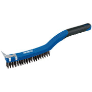 Draper Wire Scratch Brush with Scraper, 350mm Carbon Steel