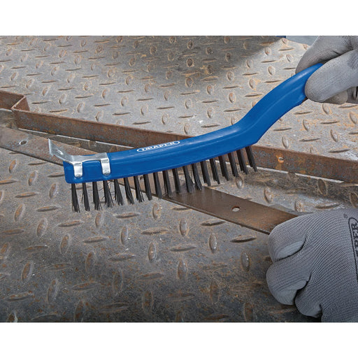 Draper Wire Scratch Brush with Scraper, 350mm Carbon Steel