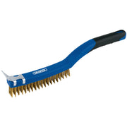 Draper Brass Wire Scratch Brush 350mm with Scraper