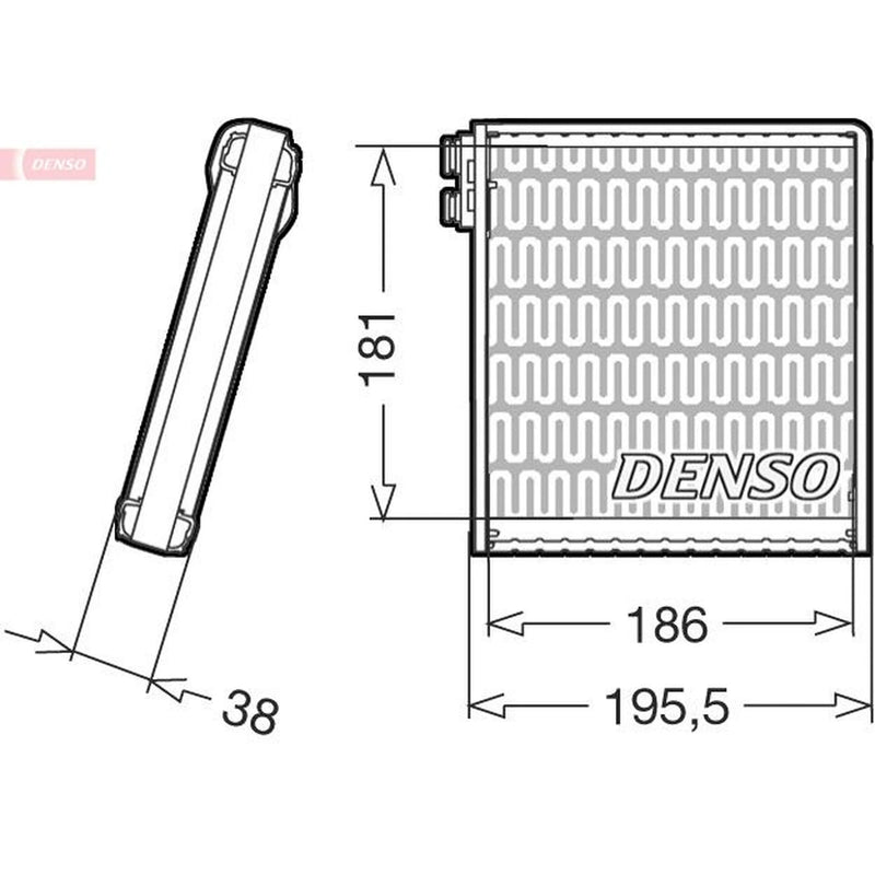 Denso Air Conditioning Evaporator DEV09103