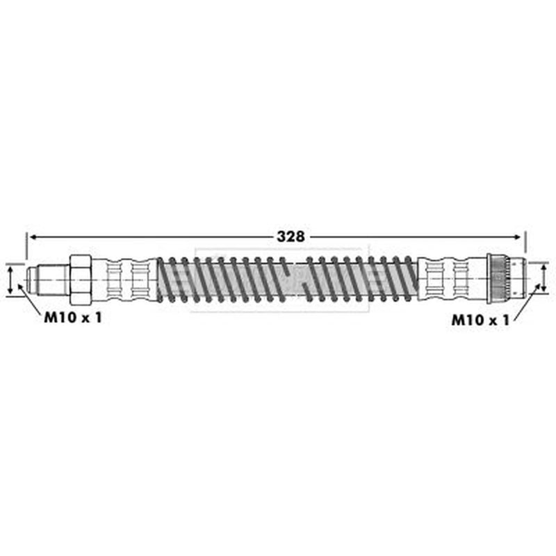Borg & Beck Brake Hydraulic Hose Line Front Left BBH6768