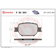 Brembo 4 x Front Brake Pad Set P83054