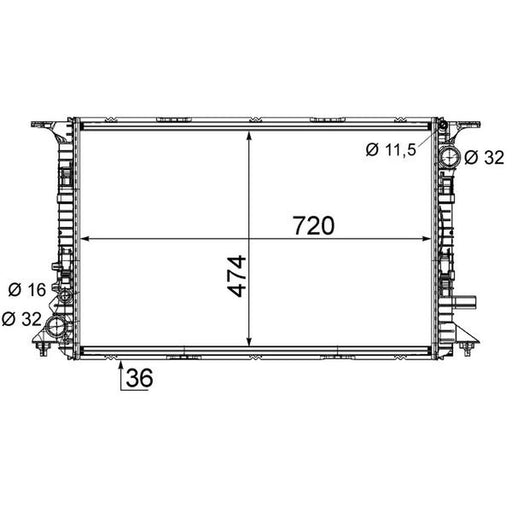 Mahle Engine Radiator CR 1201 000S