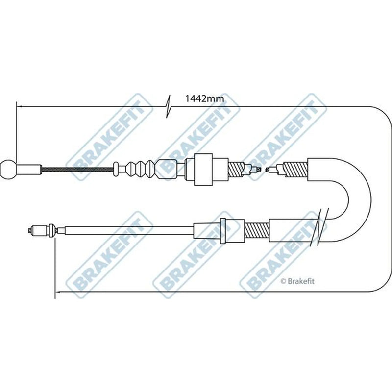 Apec Handbrake Cable Left Rear BBC3042