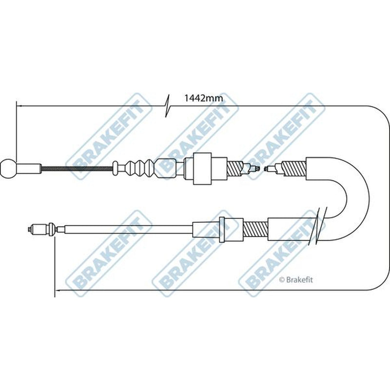 Apec Handbrake Cable Left Rear BBC3042
