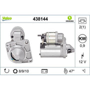 Valeo Starter Motor 12V 0.9kW Teeth 438144