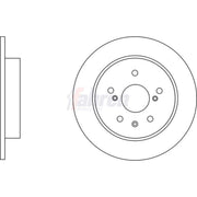 Fahren 2 x Solid Rear Brake Discs FBD6725
