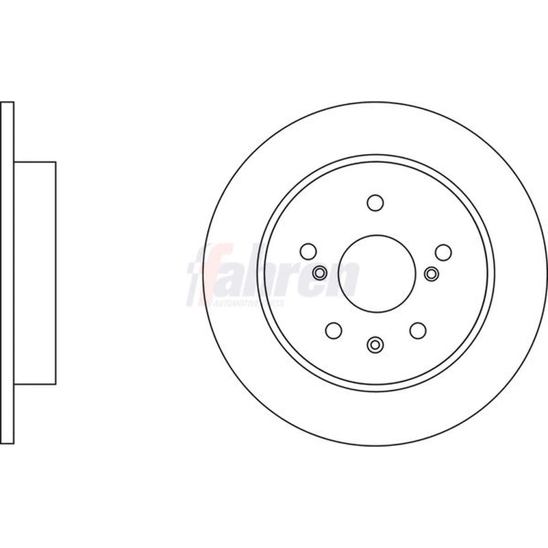 Fahren 2 x Solid Rear Brake Discs FBD6725