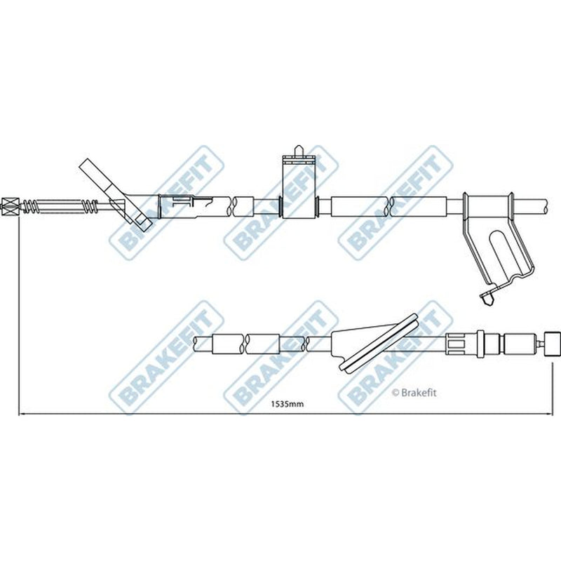 Apec Handbrake Cable Left Rear BBC3215