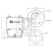 Febi Air Suspension Bellow 274mm 101283