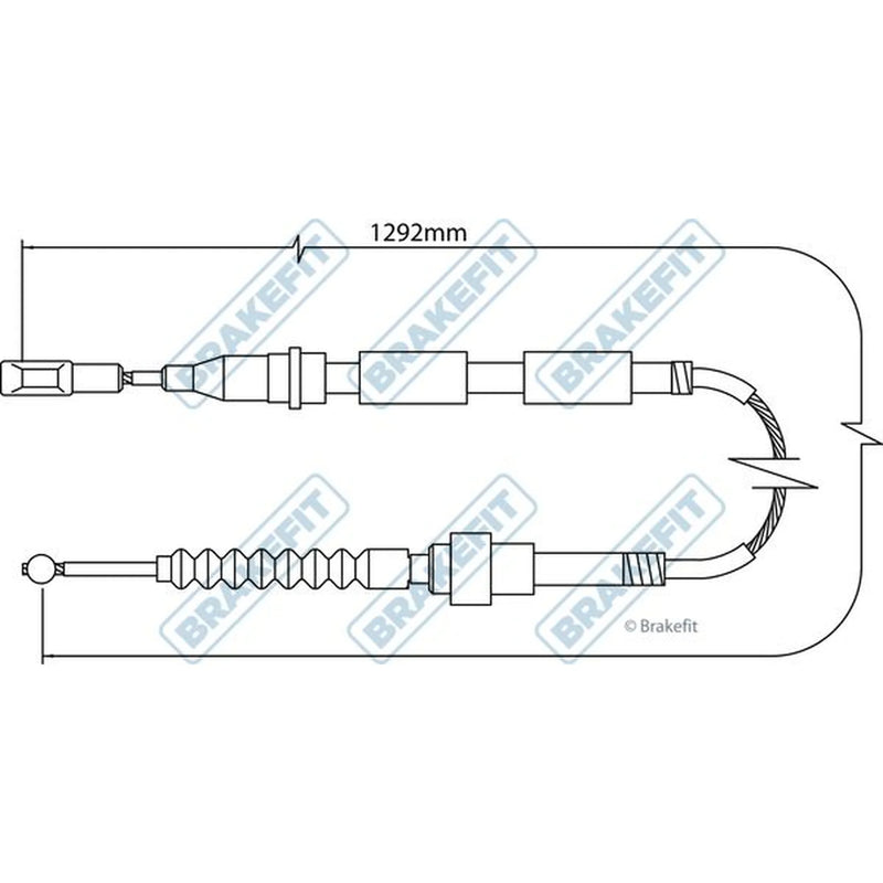 Apec Handbrake Cable Left Rear BBC3154