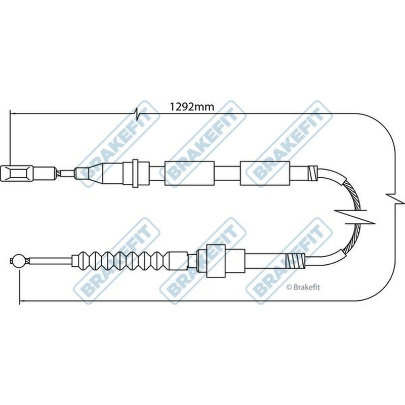 Apec Handbrake Cable Left Rear BBC3154