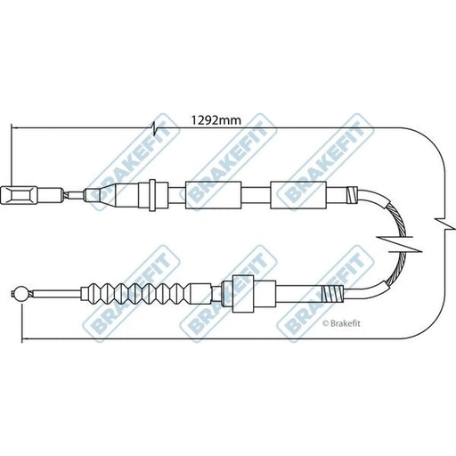 Apec Handbrake Cable Left Rear BBC3154