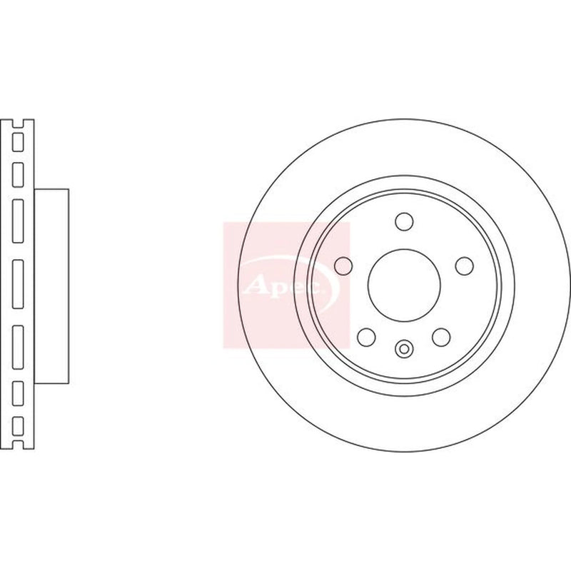 Apec 2 x Vented Rear Brake Discs DSK3428