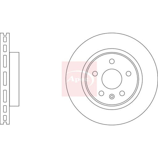 Apec 2 x Vented Rear Brake Discs DSK3428
