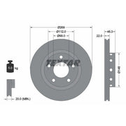 Textar 2 x Rear Brake Discs 92098400