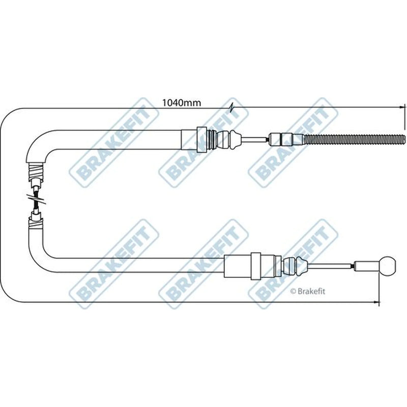 Apec Handbrake Cable Left Rear BBC3056