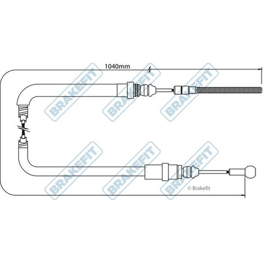 Apec Handbrake Cable Left Rear BBC3056
