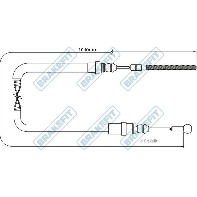 Apec Handbrake Cable Left Rear BBC3056