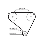 Gates Timing Belt Cambelt 133 Teeth T104RB