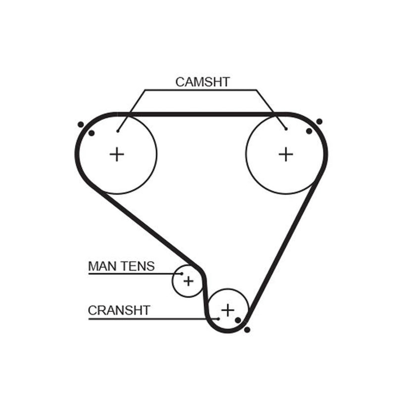 Gates Timing Belt Cambelt 133 Teeth T104RB