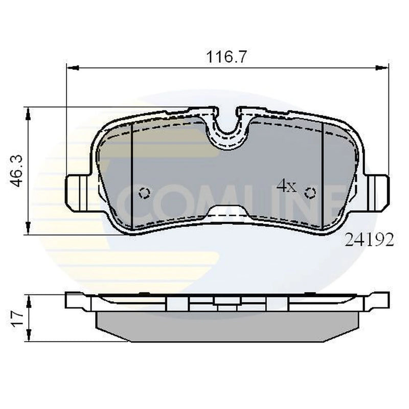 Comline Rear Brake Pad Set CBP02021
