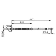 Bosch Brake Hydraulic Hose Line Front Right 1 987 481 B30