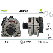 Valeo Car Alternator 12V 443387