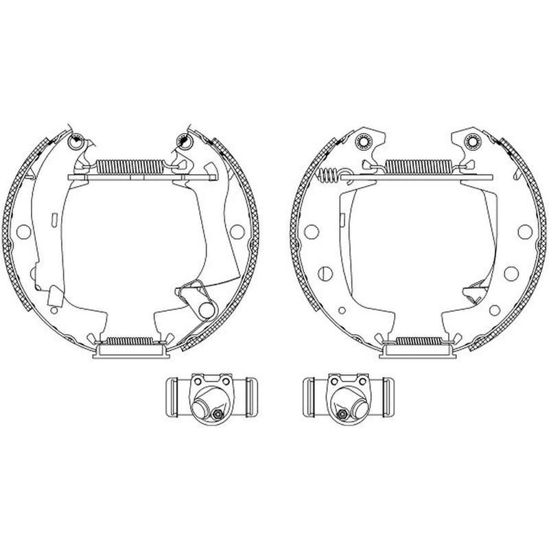 Mintex Brake Shoe Set Axle Kit MSP040