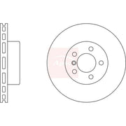 Apec 2 x Vented Front Brake Discs DSK2299