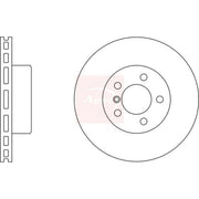 Apec 2 x Vented Front Brake Discs DSK2299