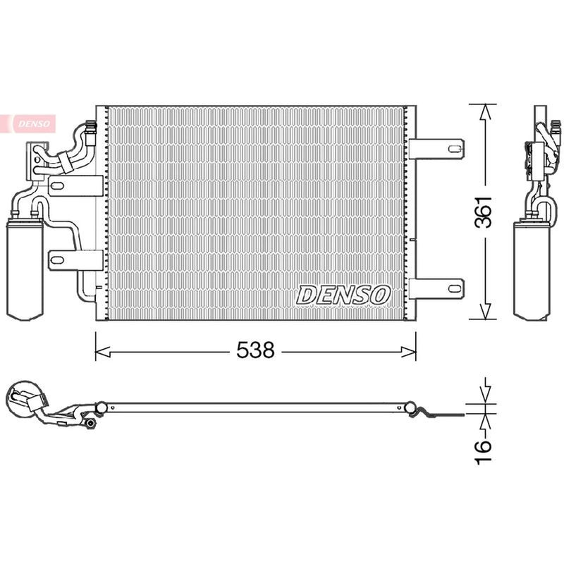 Denso Air Conditioning Condenser DCN20025
