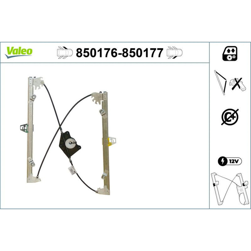 Valeo Electric Window Regulator Lifter Right Front 850177