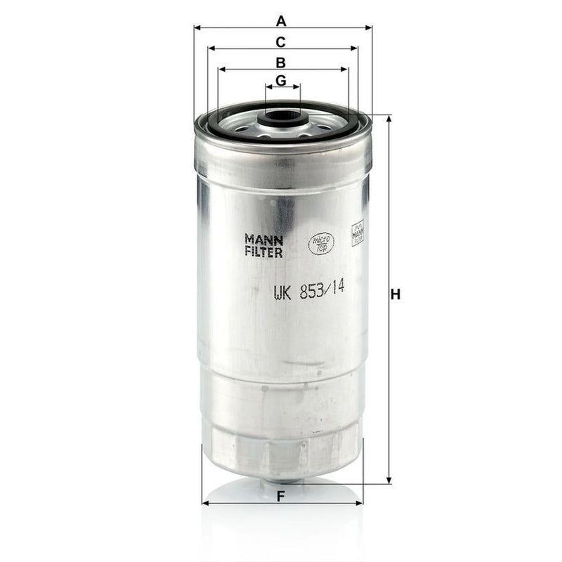 MANN-FILTER Fuel Filter Element WK 853/14 OE 3192226900 3192226901 319223A800