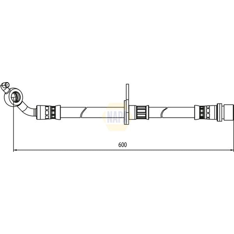 NAPA Brake Hydraulic Hose Line Front Right NBH1329