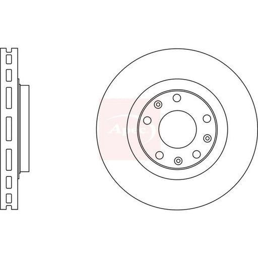 Apec 2 x Vented Front Brake Discs DSK2746