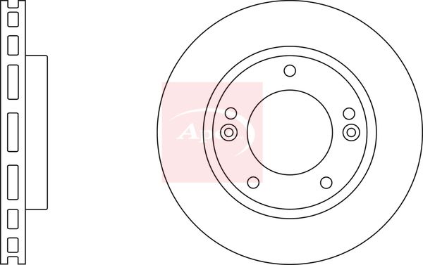 Apec 2 x Brake Disc Set Vented