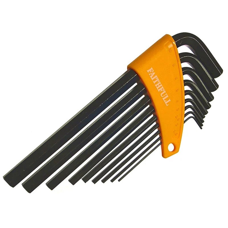 Faithfull Metric Long Arm Hex Key Set, 9 Piece - FAIHKS9ML