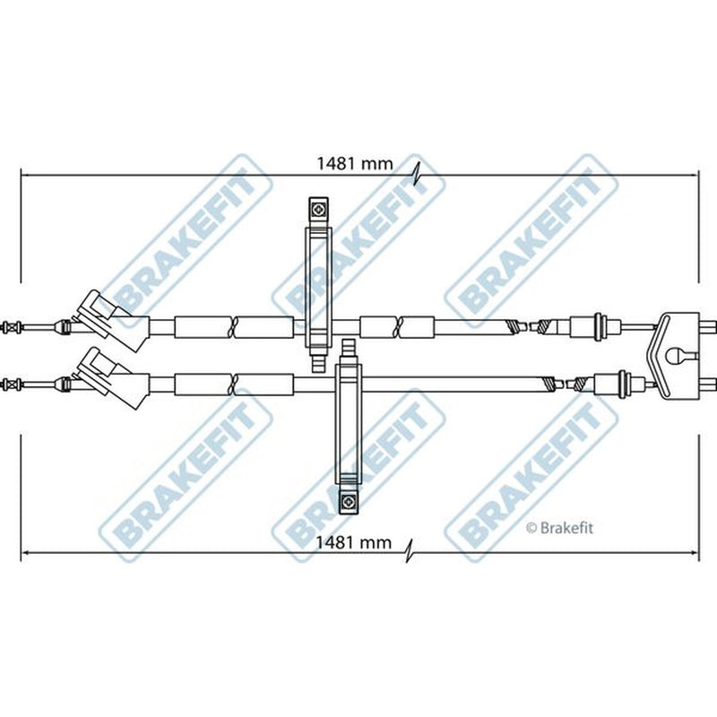 Apec Handbrake Cable Centre BBC3142